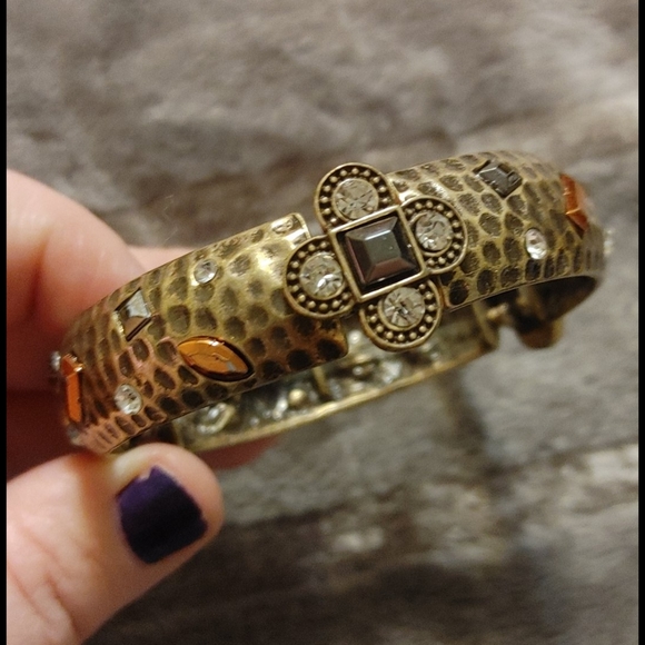 Mixed Metals Rhinestone Bracelet - Picture 5 of 6